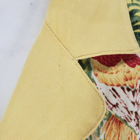 Nancy Bolen City Girl Women's Silk Birds of Paradise Blazer Jacket Size Small - Picture 14 of 16
